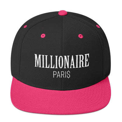 Snapback Hat Black and Pink - Snapback Cap - Millionaire Paris