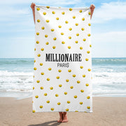 Emoji Money Mouth Face Beach Towel - Millionaire Paris