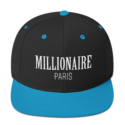 Snapback Hat Black and Blue - Snapback Cap - Millionaire Paris