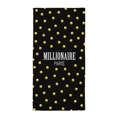Emoji Money Mouth Face Beach Towel - Millionaire Paris