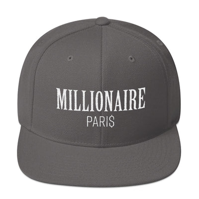 Snapback Hat Dark Grey - Snapback Cap - Millionaire Paris