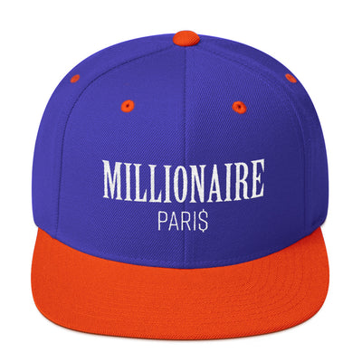 Snapback Hat Royal Blue and Orange - Snapback Cap - Millionaire Paris