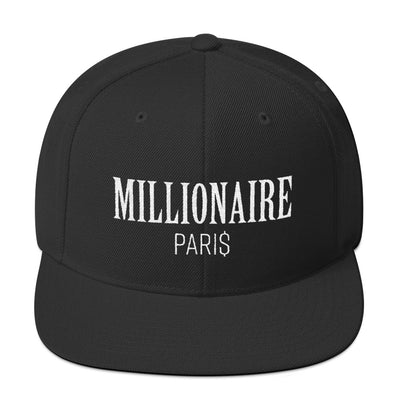 Snapback Hat Black - Snapback Cap - Millionaire Paris