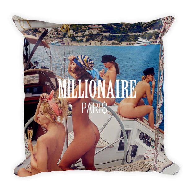 Yacht Sailing Ship Girls - Pillow - Millionaire Paris