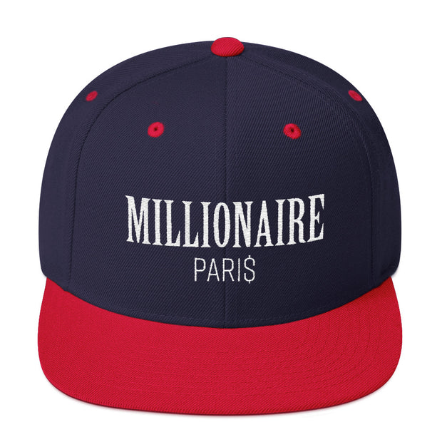 Snapback Hat Navy Blue and Red - Snapback Cap - Millionaire Paris