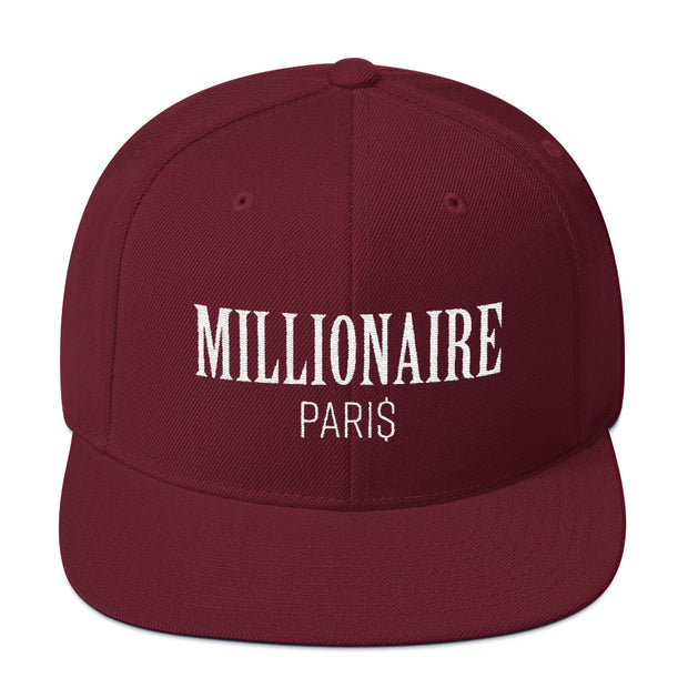 Snapback Hat Maroon - Snapback Cap - Millionaire Paris